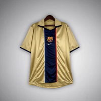 02/03 FC Barcelona Gold Auswärts Retro Trikot