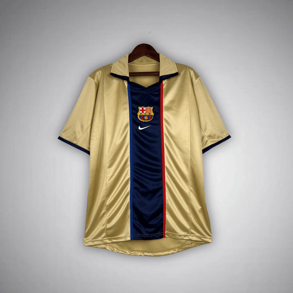 02/03 FC Barcelona Gold Auswärts Retro Trikot