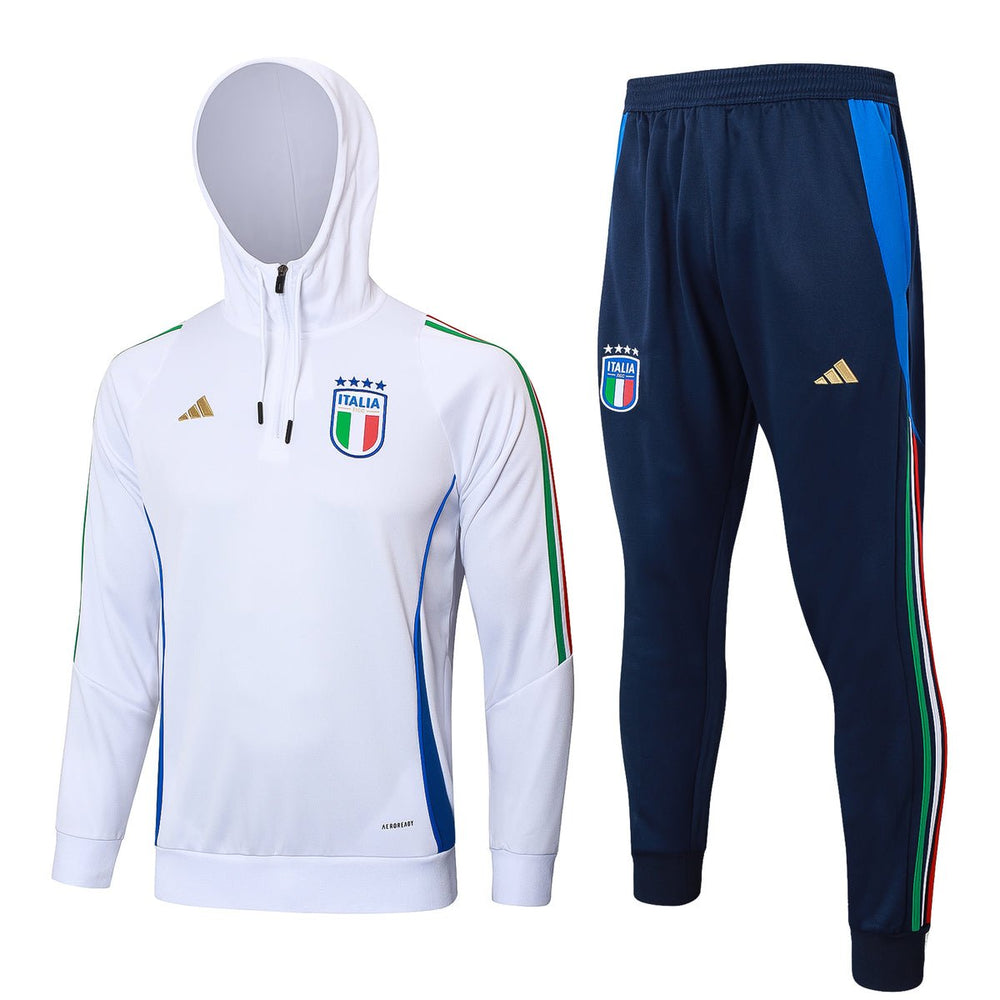 2024 Italienischer Trainingsanzug in Blau und Weiß in Premium-Qualität
