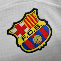 23/24 FC Barcelona Weißes Auswärtstrikot Langarm