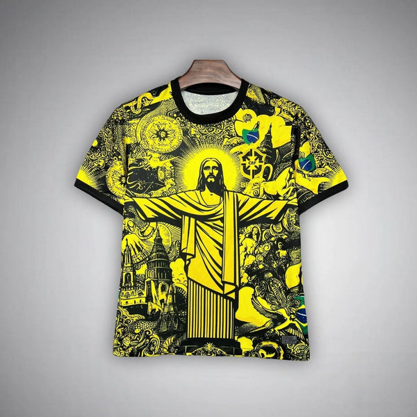 24/25 Brasilien „Jesus“ Premium Gelbes Trikot
