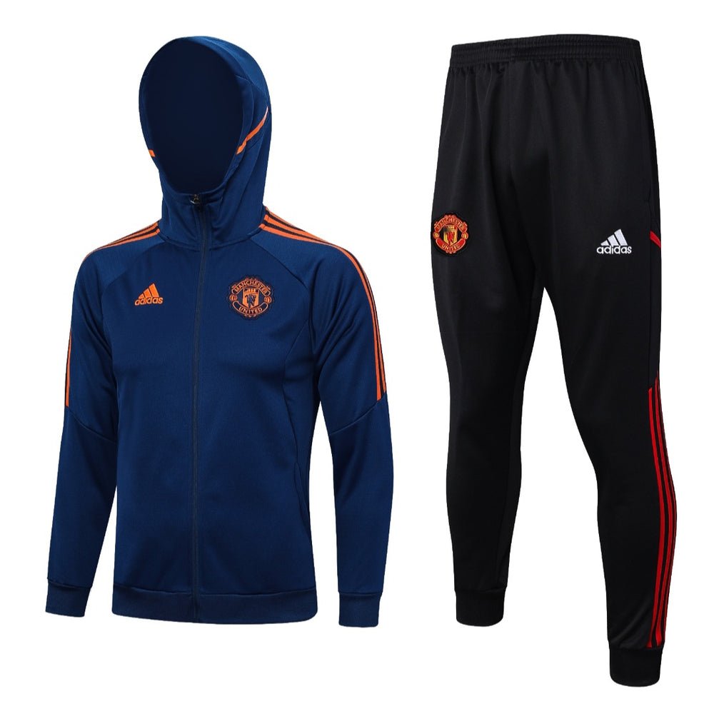 Manchester United Dunkelblauer Premium-Trainingsanzug