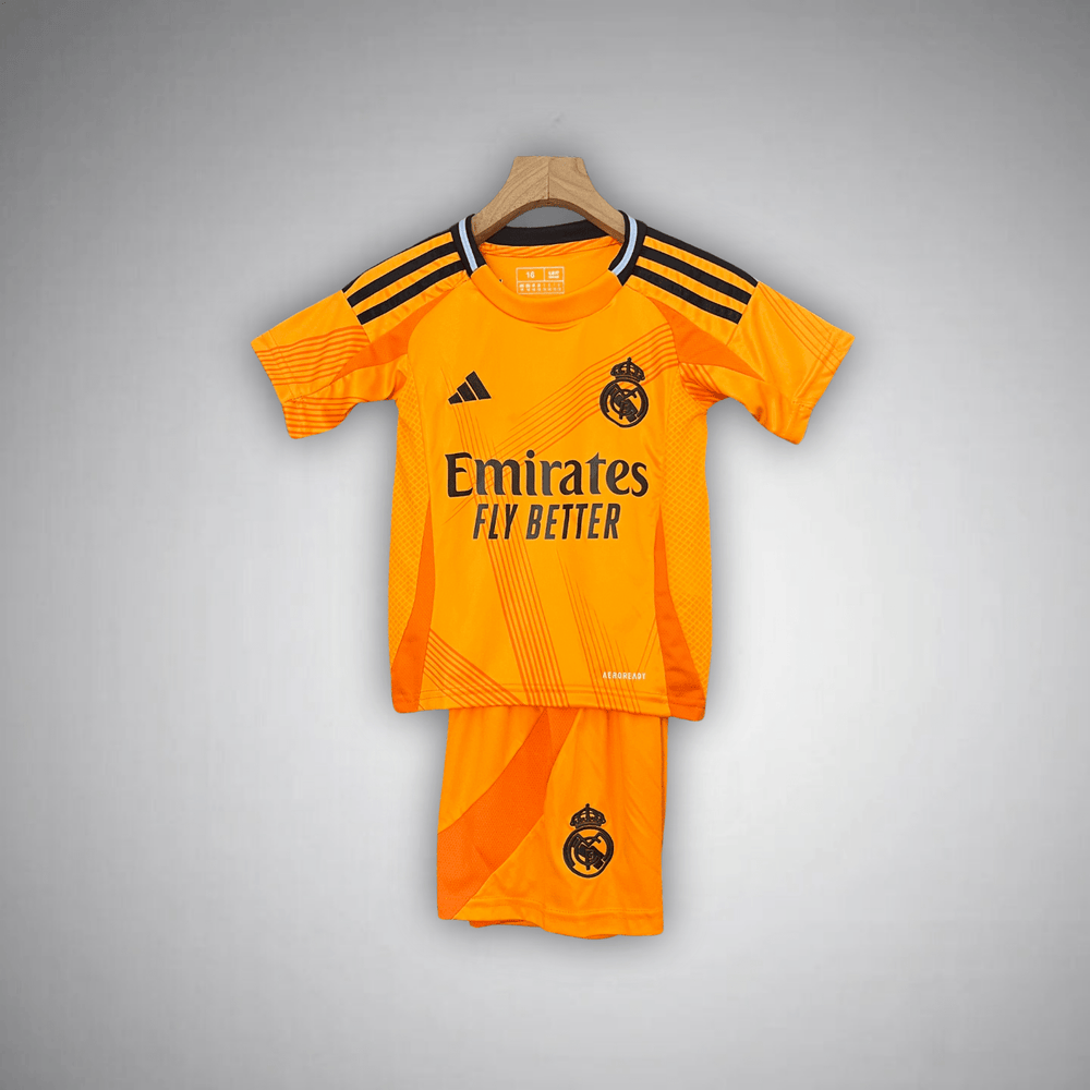 24/25 Real Madrid Auswärts-Trikot-Set für Kinder
