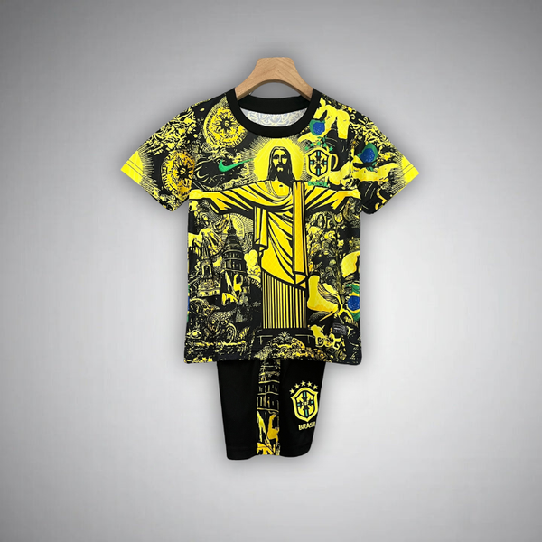 Brasilien „Jesus“ Premium Kinder-Trikot Gelb