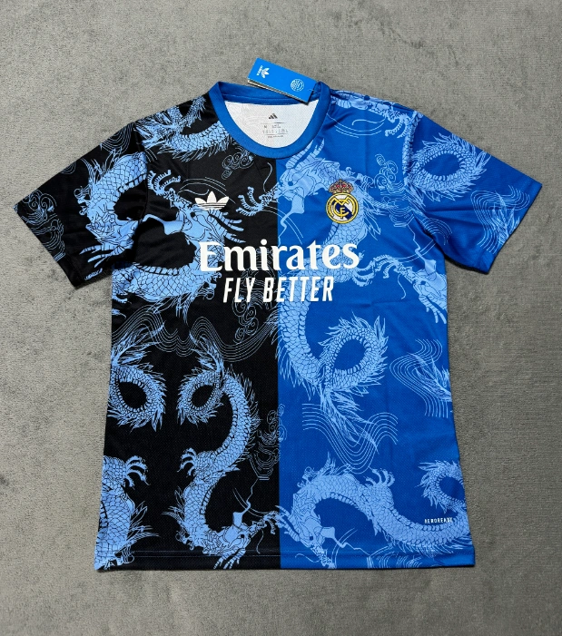 Real Madrid x blaues/schwarzes Trikot