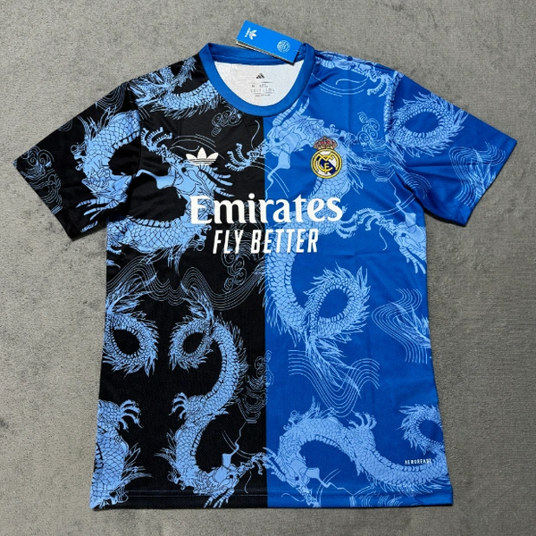 Real Madrid x blaues/schwarzes Trikot