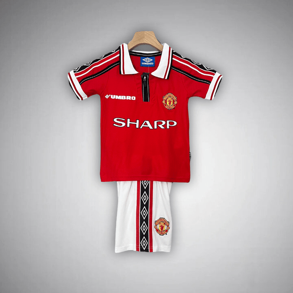 98/99 Manchester United Heim-Trikot-Set für Kinder
