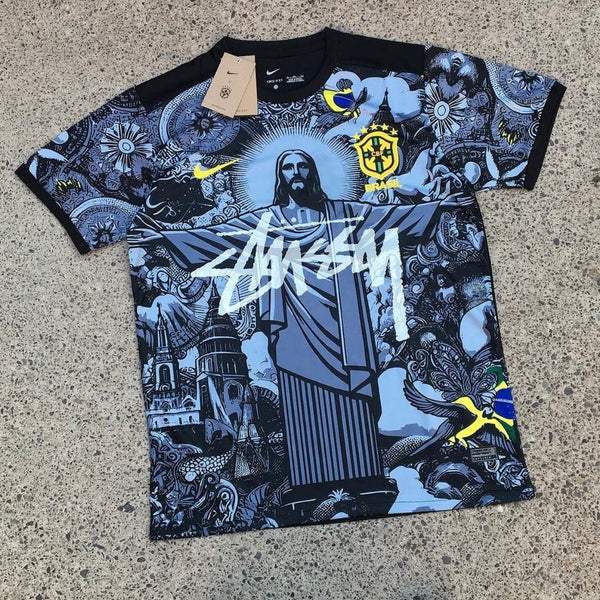 Stüssy x Brasilien „Jesus“ Sondertrikot