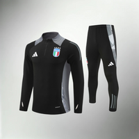 Italienischer Trainingsanzug in Schwarz und Grau