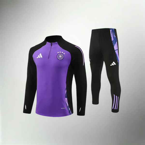 Deutschland lila-schwarzer Trainingsanzug
