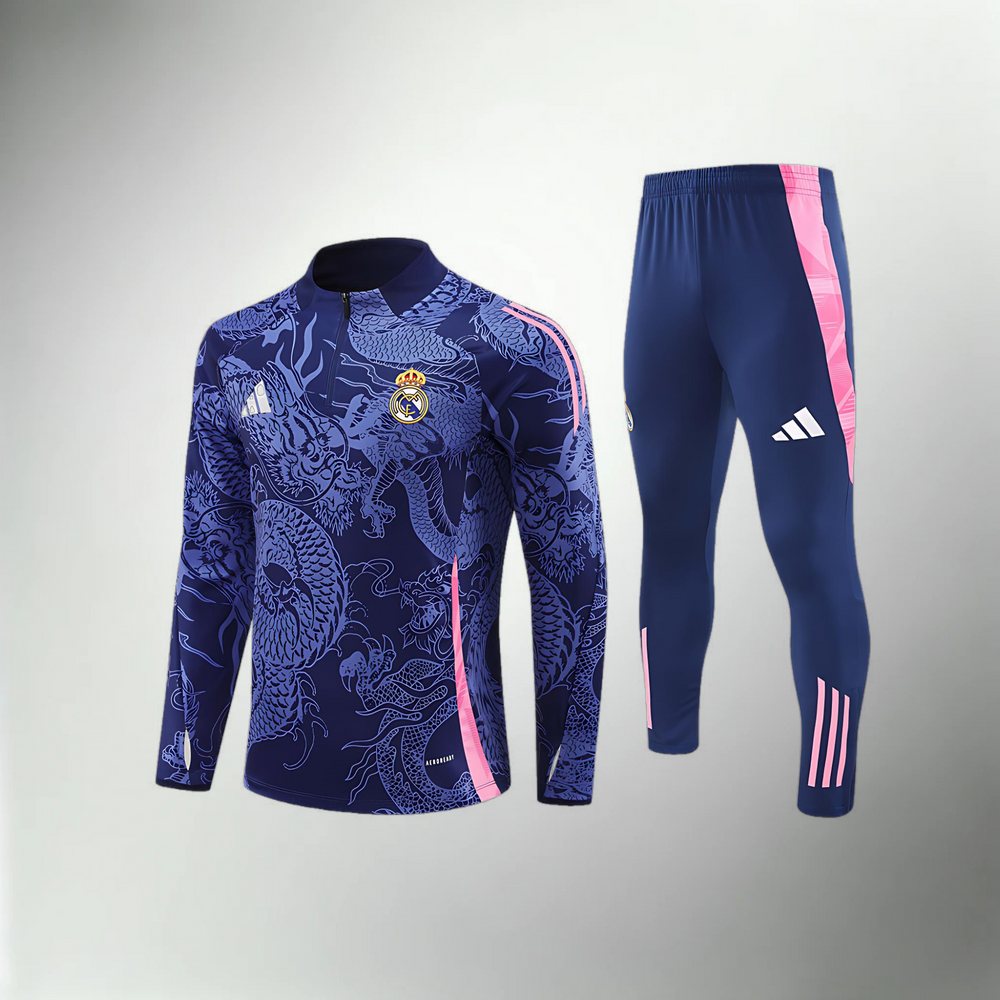 Real Madrid Trainingsanzug in Blau und Pink