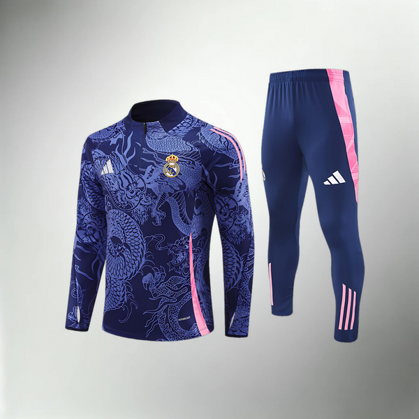 Real Madrid Trainingsanzug in Blau und Pink