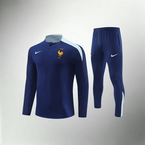 Französischer blauer Trainingsanzug