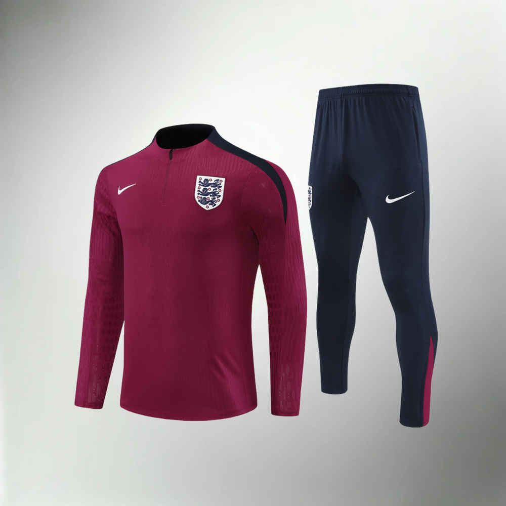 England Trainingsanzug in Rot und Dunkelblau