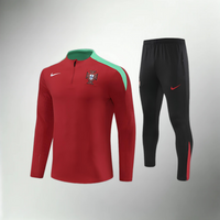 Portugal Trainingsanzug Rot, Schwarz und Türkis