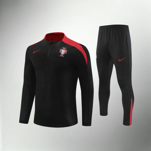 Portugal Trainingsanzug Schwarz und Rot