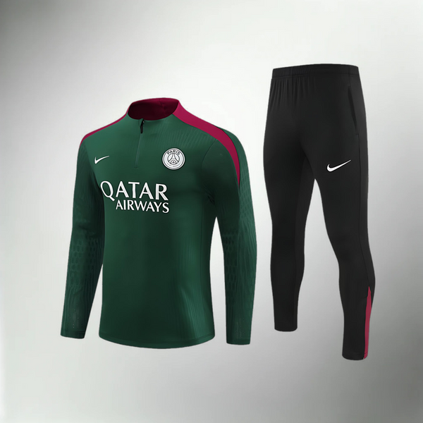 Paris Saint-Germain Grün-Schwarzer Trainingsanzug