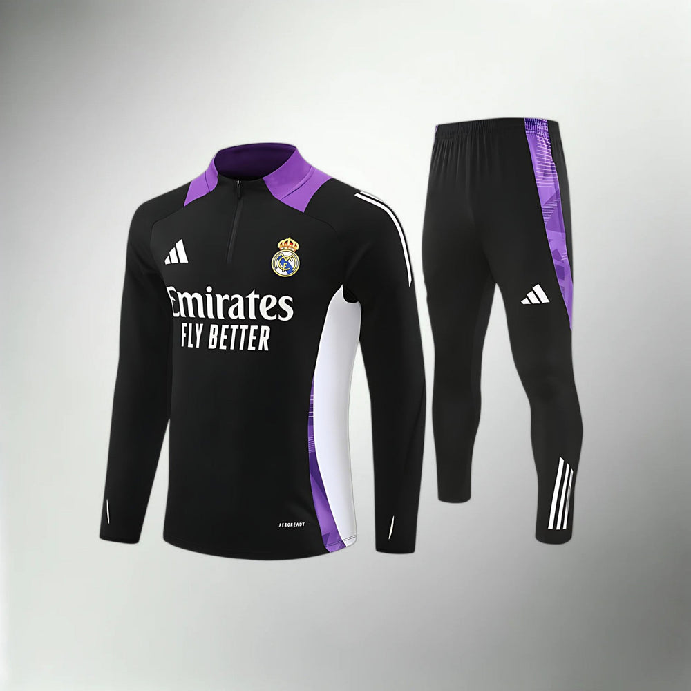 Real Madrid Schwarz-Lila Trainingsanzug