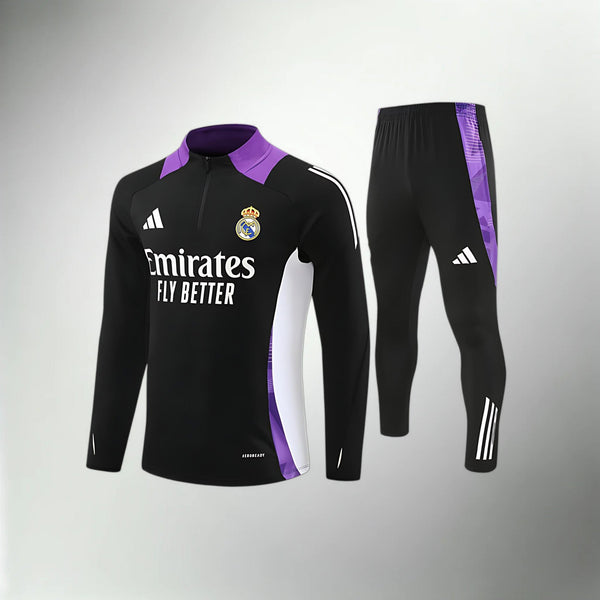 Real Madrid Schwarz-Lila Trainingsanzug