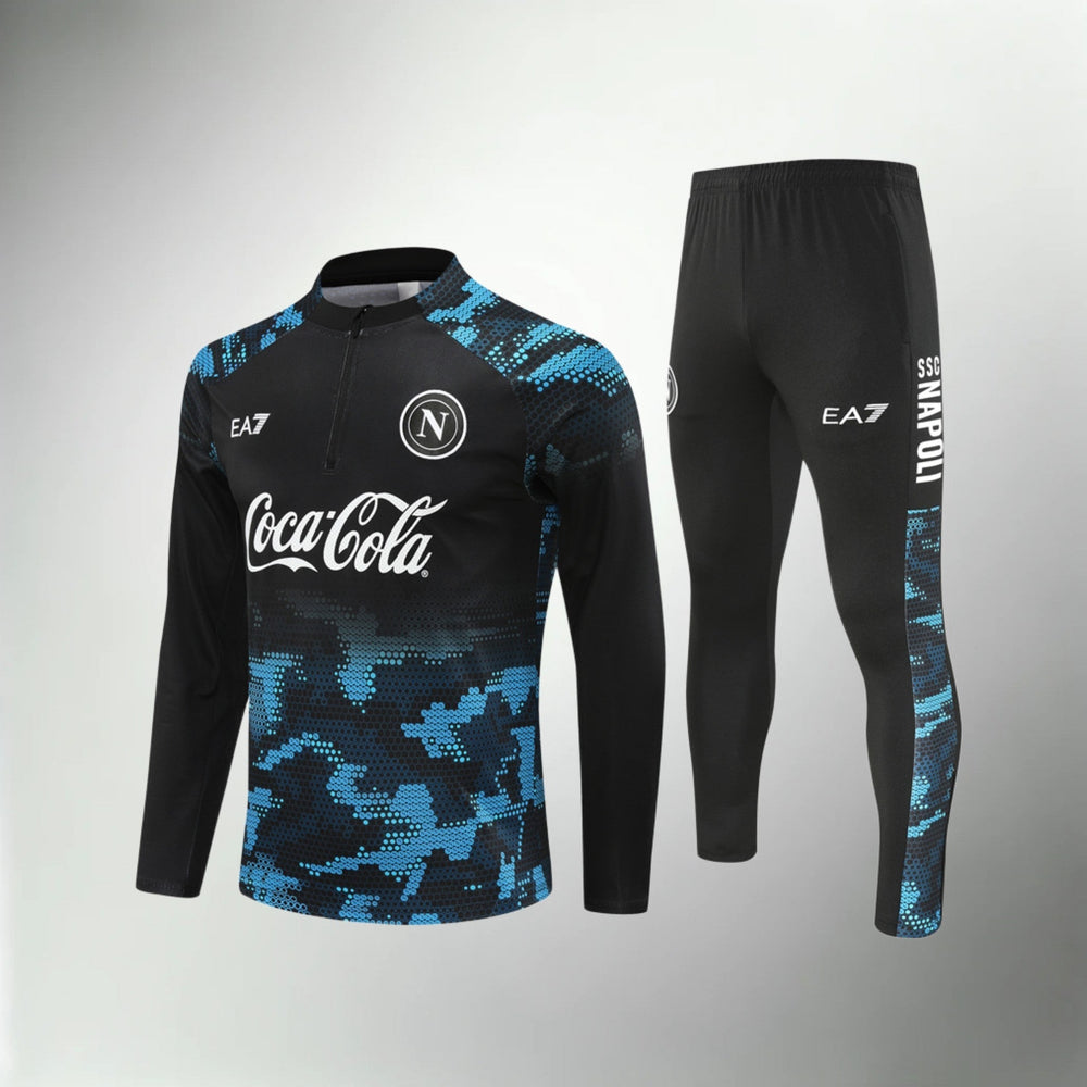 Napoli Schwarz-Blauer Trainingsanzug
