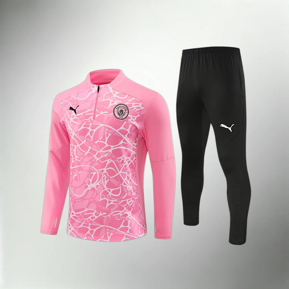 Manchester City Trainingsanzug Schwarz und Pink
