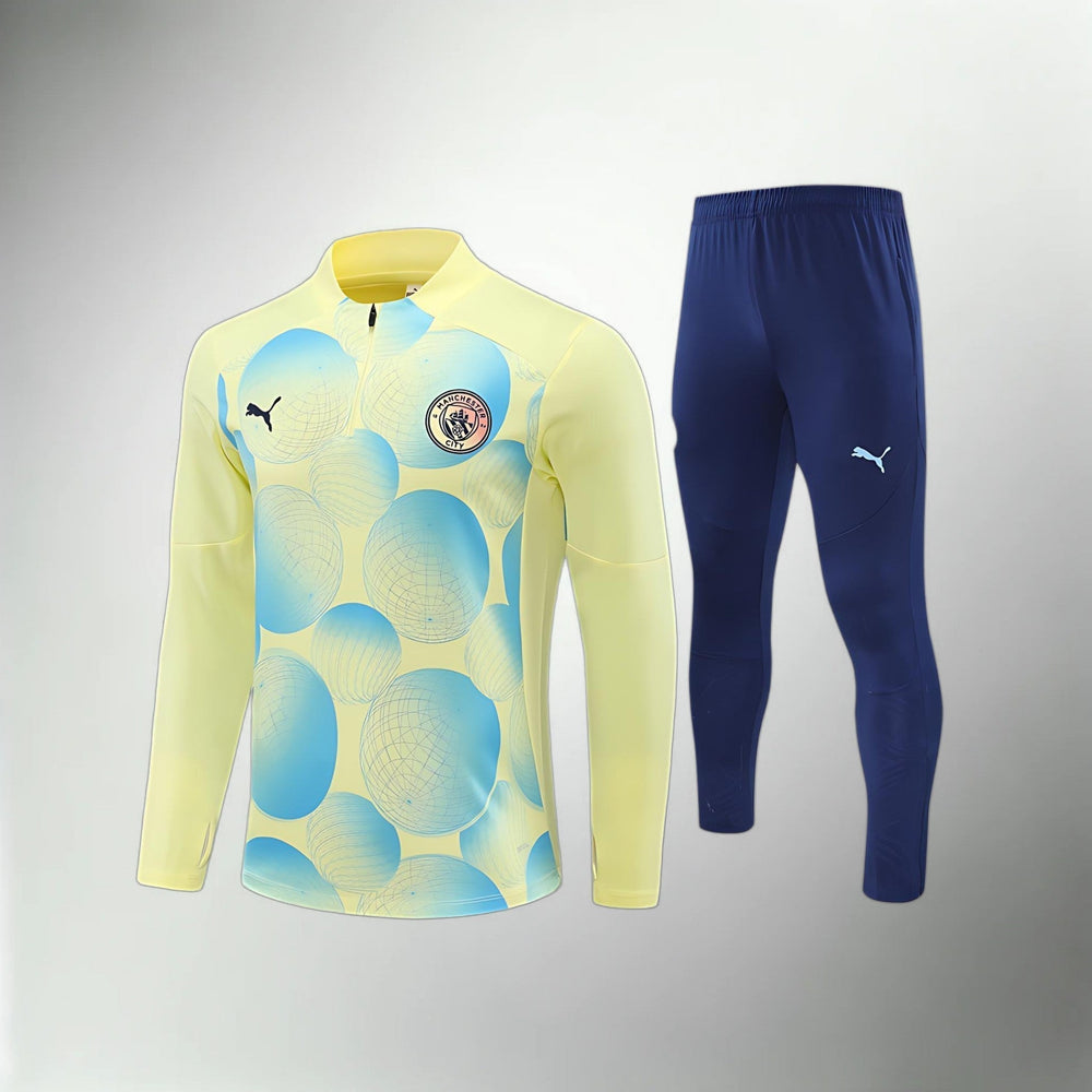 Manchester City Trainingsanzug in Blau und Gelb