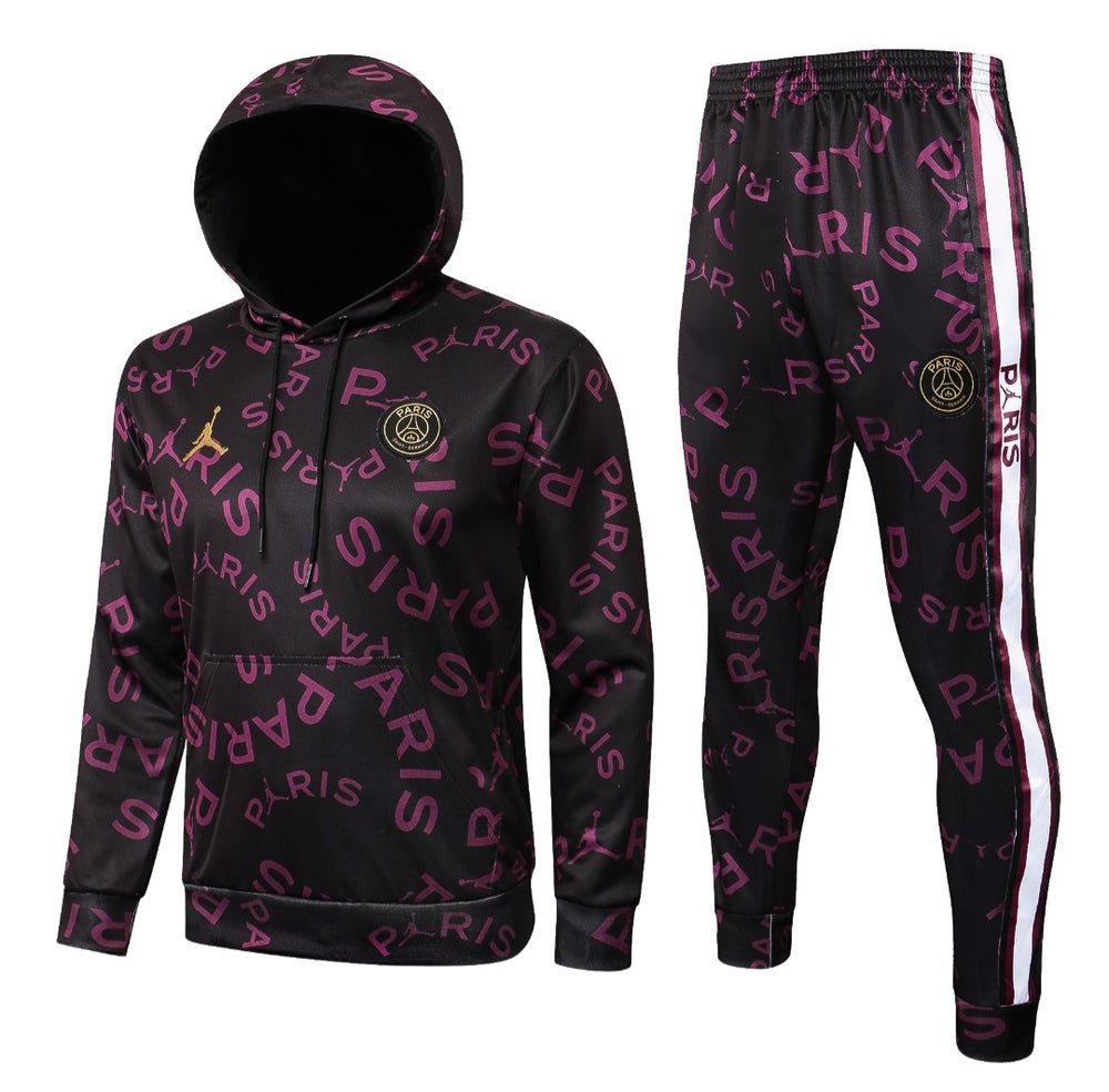 PSG Schwarz und Lila x Gold Premium Trainingsanzug