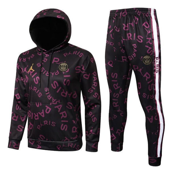 PSG Schwarz und Lila x Gold Premium Trainingsanzug