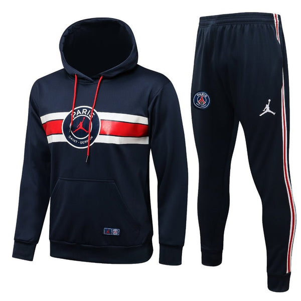 PSG Dunkelblau und Rot x Weiß Premium Trainingsanzug
