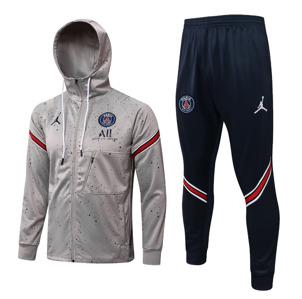 PSG Dunkelgrau und Blau Premium Trainingsanzug