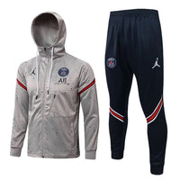 PSG Dunkelgrau und Blau Premium Trainingsanzug