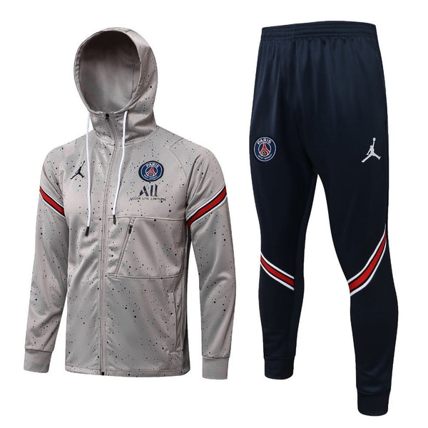 PSG Dunkelgrau und Blau Premium Trainingsanzug