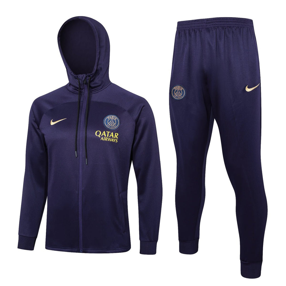 PSG Dunkelvioletter Premium-Trainingsanzug