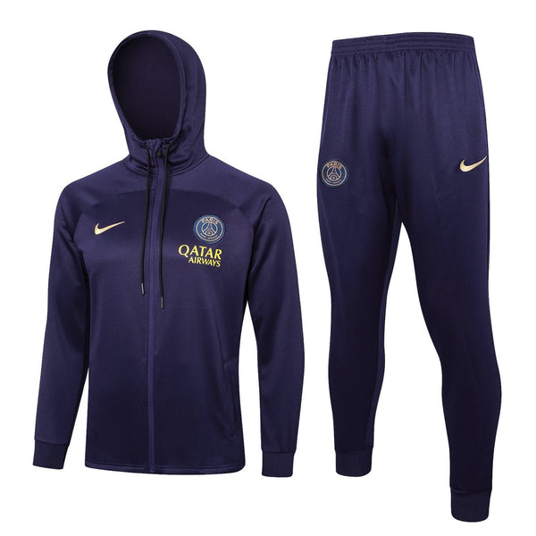 PSG Dunkelvioletter Premium-Trainingsanzug
