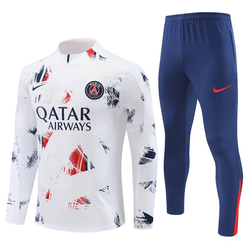 PSG „Parisian Frost“ Weißer Premium-Trainingsanzug