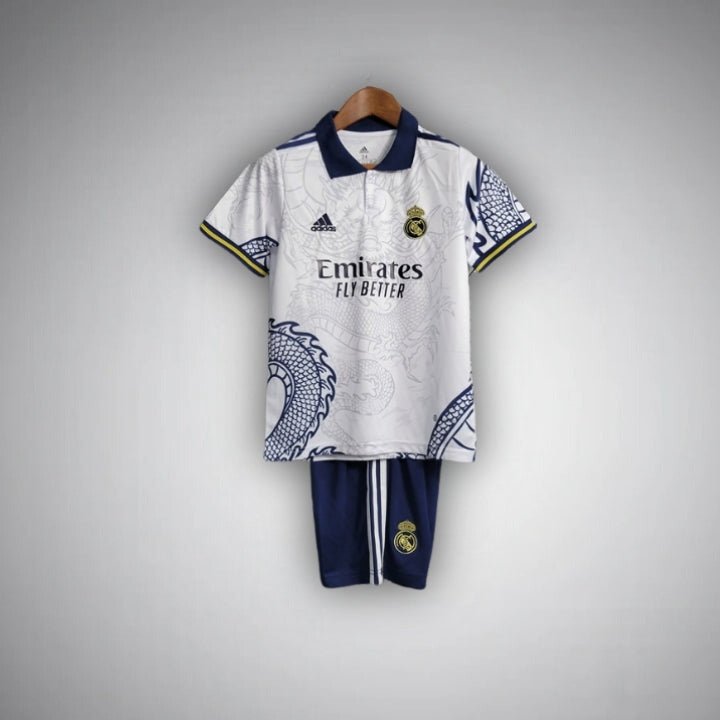 Real Madrid Dragon Blanco Premium Kinder Trikotsatz