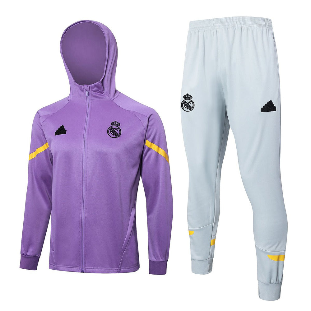 Real Madrid Lila und Weißer Premium-Trainingsanzug