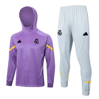 Real Madrid Lila und Weißer Premium-Trainingsanzug