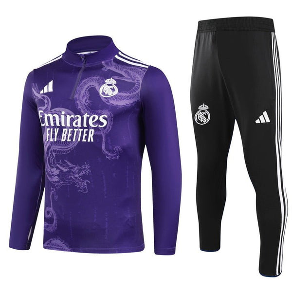 Real Madrid „Purple Dragon“ Premium-Trainingsanzug