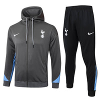 Tottenham Grau und Schwarz Premium-Trainingsanzug